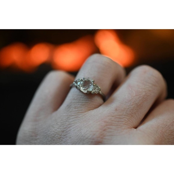 Raw Diamond Engagement Ring, Timeless Wedding Band, Classic Diamond Ring - Picture 7 of 10